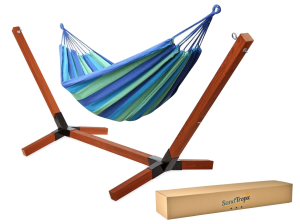 Zestaw Stelaż na Hamak Impregnowany 220kg + tkanina 220x150cm Od Producenta