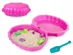 XXL Mega Duża Piaskownica Plastikowa Basen 2 w 1 "Muszelka Premium" + Zabawka
