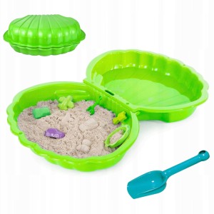 XXL Mega Duża Piaskownica Plastikowa Basen 2 w 1 "Muszelka Premium" + Zabawka