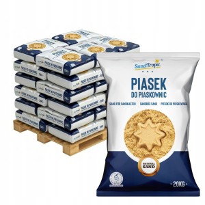 PIASEK DO PIASKOWNICY 500kg ATEST PZH ŻÓŁTY MIĘKKI PREMIUM SandTropic