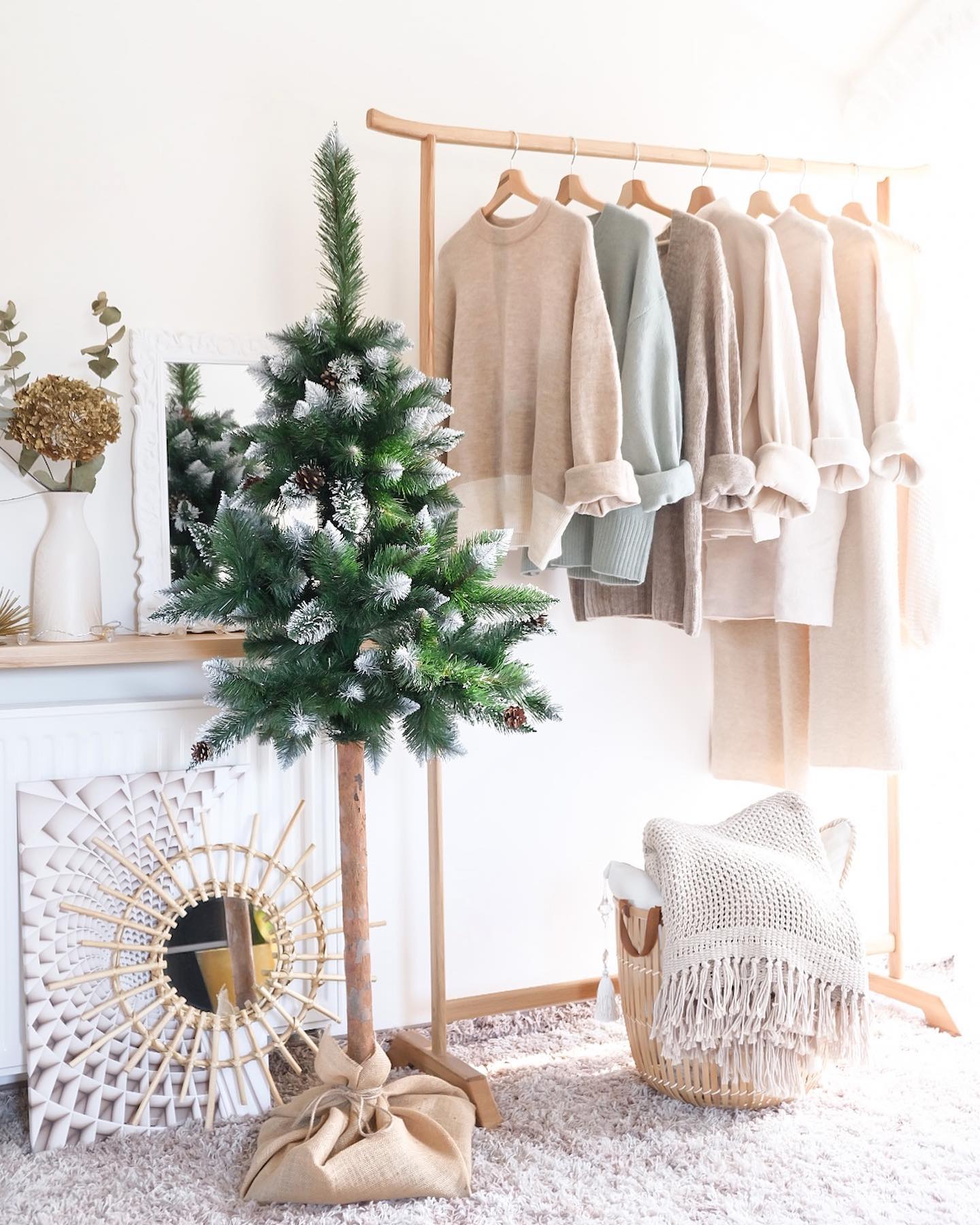 diamentowa sztuczna choinka na pniu